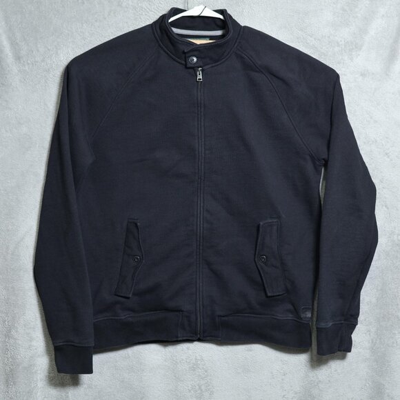 Roots Other - Roots Canada Jacket‎ Mens 2XL Black Full Zip Mock Neck Cotton Moto Casual